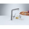 Hansgrohe Metris Select M71 drezová batéria 320 vzhľad nerez s tlačítkom Select 14883800