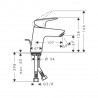 Hansgrohe Logis páková umývadlová batéria 70 LowFlow 3,5 l/min.s výpusťou s tiahlom chróm, 71078000