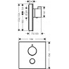 Hansgrohe ShowerSelect Glass termostatická batéria Highflow pod omietku pre 1 spotrebič a 1 výtok biela/chróm, 15735400