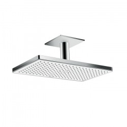 Hansgrohe Rainmaker Select 460 1jet EcoSmart stropná hlavová sprcha biela/chróm s vertikálnym ramenom 100 mm 24012400