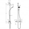 Hansgrohe Croma Select E sprchová súprava SemiPipe s termostatom Ecostat Comfort biela/chróm 27248400