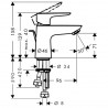 Hansgrohe Talis E umývadlová batéria 80 pre beztlakové ohrievače, s výpusťou s tiahlom chróm, 71707000
