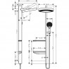 Hansgrohe Rainfinity sprchový systém Showerpipe 360 1jet k telesu pod omietkou chróm 26842000