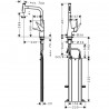 Hansgrohe Talis Select M51 drezová batéria 300 s vyťahovacou sprškou 2jet, sBox, chróm, 73867000