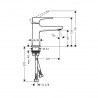 Hansgrohe Metropol umývadlová batéria 100 s výpusťou Push-Open kartáčovaný čierny chróm, 32500340