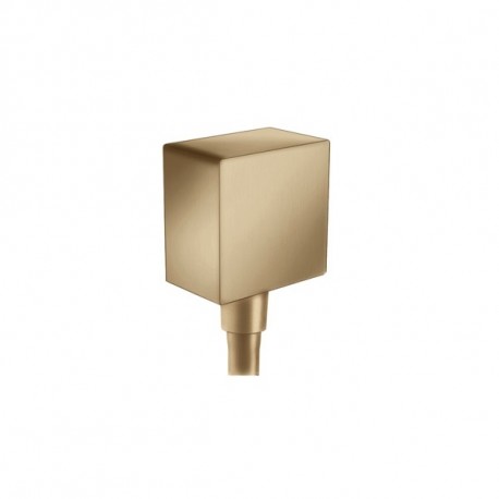 Hansgrohe Fixfit prípojka hadice Square so spätným ventilom kartáčovaný bronz 26455140