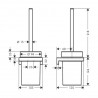 Hansgrohe AddStoris WC kefa nástenná, matné sklo/matná biela, 41752700