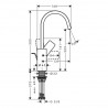 Hansgrohe Vivenis umývadlová batéria 210 s otočným výtokom s odtokovou súpravou s tiahlom chróm , 75030000