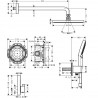 Hansgrohe Raindance S sprchový systém 240 1jet PowderRain s termostatom ShowerSelect S chróm, 27951000