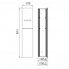 EMCO Asis 2.0 modul 81,1 x 17 cm, biele sklo 975427450