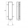 EMCO Asis Module Plus zabudovaná skrinka 154 x 658 pánty vpravo alumínium 975611013