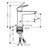 Hansgrohe Logis umývadlová batéria 110 Fine, EcoSmart, chróm, 71253000