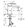 Hansgrohe Vernis Blend páková umývadlová batéria 100 s kovovou odtokovou súpravou s tiahlom, EcoSmart, chróm 71559000