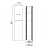 EMCO Asis 2.0 modul 81,1 x 17 cm čierne sklo 975427551