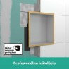 HANSGROHE XtraStoris Individual výklenok do steny matná biela s designovým rámom 300 x 300 x 100 mm kartáčovaný bronz 56099140