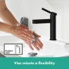 Hansgrohe Finoris stojánkový ventil 100 pre studenú vodu, EcoSmart, matná čierna, 76013670