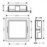 HANSGROHE XtraStoris Individual výklenok do steny matná biela s designovým rámom 300 x 300 x 100 mm matná čierna 56099670