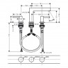 Hansgrohe Finoris 3-otvorová umývadlová batéria 110 s výpusťou Push-Open chróm, 76033000