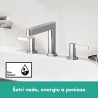 Hansgrohe Finoris 3-otvorová umývadlová batéria 110 s výpusťou Push-Open chróm, 76033000