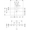 Hansgrohe Xelu Q doska pod umývadlo 980 x 550 mm pre umývadlo na dosku s otvorom pre batériu, biela vysoký lesk, 54121050