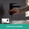 Hansgrohe Vernis Blend páková umývadlová batéria 100 s odtokovou súpravou s tiahlom, EcoSmart, matná čierna, 71551670