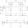 Hansgrohe Xelu Q doska pod umývadlo 1560 x 550 mm s 2 výrezmi pre umývadlo na dosku s otvorom pre batériu, prírodný buk, 541262