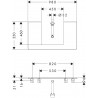 Hansgrohe Xelu Q doska pod umývadlo 980 x 550 mm pre zápustné umývadlo na dosku 500 x 480 mm, biela vysoký lesk, 54095050