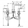 Hansgrohe Rebris S umývadlová batéria 110, s výpusťou, 3-otvorová inštalácia, chróm, 72530000
