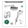 Hansgrohe Croma Select E sprchový systém s termostatom Ecostat E zostava biela/chróm SET 8v1