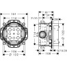 Hansgrohe Croma Select E sprchový systém s termostatom Ecostat E zostava biela/chróm SET 8v1