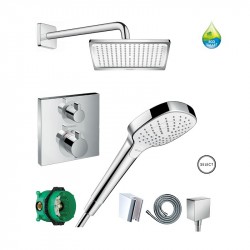 Hansgrohe Ecostat sprchový SET 8v1 s hlavovou sprchou 240 EcoSmart s termostatom a setom Select 3 pol chróm 15714000SET2