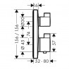 Hansgrohe Ecostat sprchový SET 8v1 s hlavovou sprchou 240 EcoSmart s termostatom a setom Select 3 pol chróm 15714000SET2