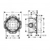 Hansgrohe Ecostat sprchový SET 8v1 s hlavovou sprchou 240 EcoSmart s termostatom a setom Select 3 pol chróm 15714000SET2