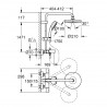 Grohe Tempesta Cosmopolitan sprchový systém 210 s vaňovým termostatom, na stenu, chróm 26223001