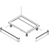 SANSWISS LIVADA L-panel pre sprchové vaničky 70 x 90cm, hliníkový, biely, PWIL07009004