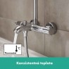 Hansgrohe Crometta sprchový systém E 240 1jet Showerpipe s termostatom k vani chróm, 27298000