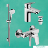 Hansgrohe Logis SET 3v1 sada pre sprchu a umývadlo chróm , 71600000+71107000+26534400