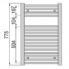 ZEHNDER Aura radiátor 775 x 500 rovný chróm PBCN-080-050