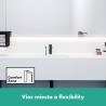 Hansgrohe Vernis Shape umývadlová batéria 100 s odtokovou súpravou s tiahlom, EcoSmart, matná čierna, 71561670