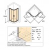 HÜPPE MyFlexGT sprchový kút 80 x 80 1/4-kruh R550, rohový vstup EasyEntry, rám streborný lesklý, sklo číre s Anti-Plaque 145506