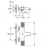 Grohe GROTHERM nástenný set 2v1, vaňová termostatická batéria GROHTHERM 1000 so sprchovým setom 90 cm chróm, 34830000SET