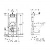 GEBERIT DuofixBasic prvok pre závesné WC, 112 cm, s nádržkou Delta 12 cm, 111.153.00.1