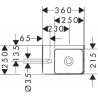 Hansgrohe Xelu Q umývadielko s poličkou vľavo 360 x 250 mm s otvorom pre batériu bez prepadu, SmartClean, biela, 61085450