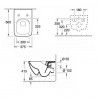 VILLEROY & BOCH Venticello závesné WC so sedadlom SlimSeat SoftClosing, DirectFlush, alpská biela s CeramicPlus 4611RSR1