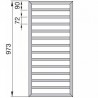 ZEHNDER Subway radiátor 973 x 600 mm teplovod/kombi chróm SUBC-100-060