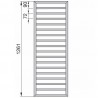 ZEHNDER Subway radiátor 1261 x 450 mm biely SUB-130-045