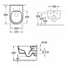 Villeroy & Boch predstenový modul ViConnect Pro S + WC misa AVENTO DirectFlush, sedátko Slim SoftClose, tlačítko biele