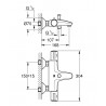 Grohe GROTHERM nástenný set 2v1, vaňová termostatická batéria GROHTHERM 800 s vaňovým setom chróm, 27459000,34567000