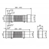 SANIT WC trubka DN90/DN100 PE FLEXI s hladkou vnútornou stenou, k závesnej toalete 58.941.00..0000