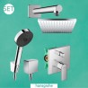 Hansgrohe VERNIS Shape zostava sprchová 26281000 s batériou 71468000 vaň setom 24303000 a prípojka hadice chróm 425835